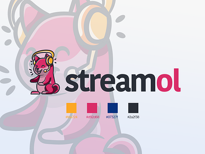 Streamol Logo Design adobe illustrator live logo design sticker stream streaming