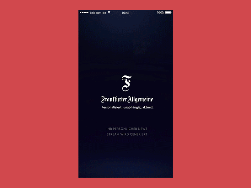 Case Study Frankfurter Allgemeine Zeitung App animation app animation app design ios news app ui ux visual design