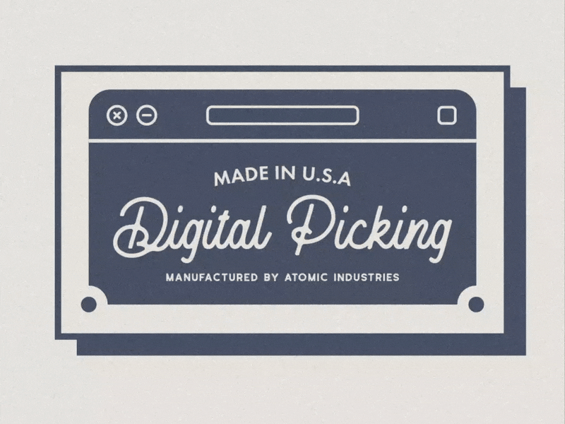 Digital Picking adobe illustrator after effects animation badge badge hunting graphicdesign icons illustration illustrator lettering mac motiongraphics retro typography vector vintage web