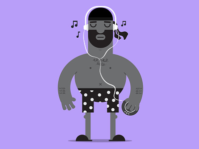 Music and Chill character desihn minimal chill music 2d design illustrator flat illustration vector character