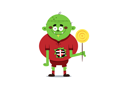 Cute Zombie 2d cartoon character characterdesign cute design illustration illustrator minimal vector zombie