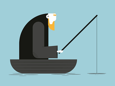 Fisherman character design digital art fisherman fishing flat illustration illustrator man vector