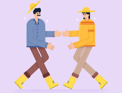 Couple Dance character characterdesign couple dance digital flat illustration illustrator people vector