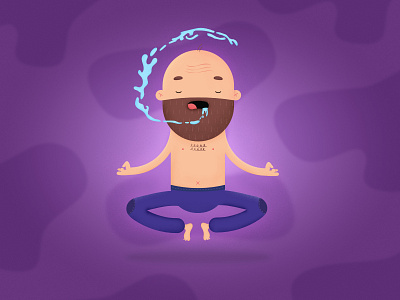 Yoga Master 2d animation character design flat funny graphic design illustration people shape texture vector yoga