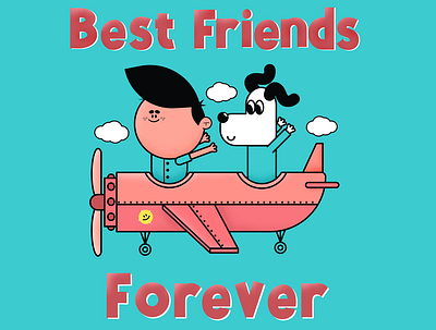 BFF 2d bff cartoon character cute design digitalart flat friends fun illustration vector