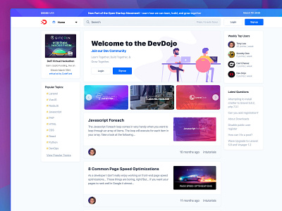 DevDojo Homepage Redesign courses dev courses devdojo developer redesign