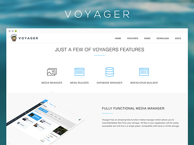 Laravel Admin Package - Voyager Site laravel admin laravel admin package voyager voyager admin