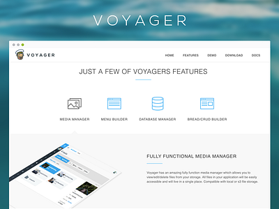 Laravel Admin Package - Voyager Site