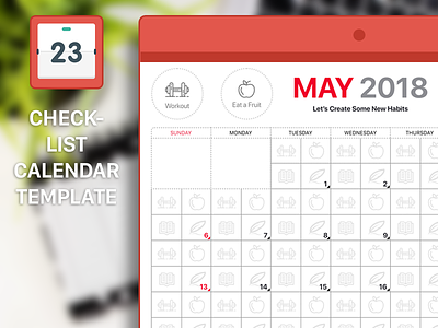 Checklist Calendar Template calendar check list calendar habit calendar