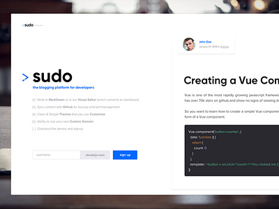 Sudo - The Blogging Platform For Developer