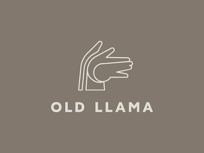 Old Llama Logo animal brown graphic design hand logo pet