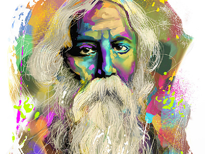 Digital painting -Tagore art artrage artwork brush colour digital illustration oil painting thick