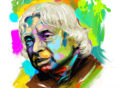 Digital Portrait- Kalam art artrage artwork brush colour digital illustration oil painting thick