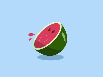 Mello character design colour fruit icon illustration melon vector