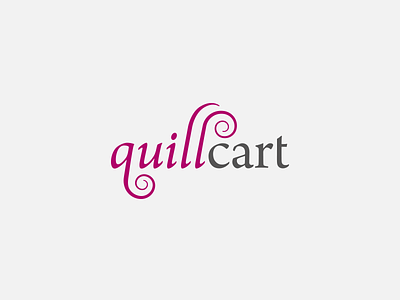 Quill Cart Logo design graphic design lettering logo print type typography web