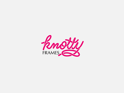 Knotty Frames Logo design graphic design lettering logo print type typography web
