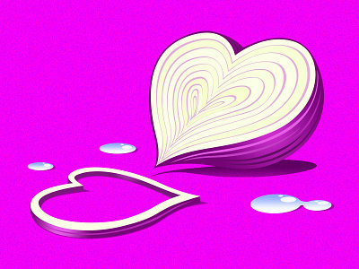 Love & Tears cry heartache heartbreak illustration love onion pain purple tears vegetable