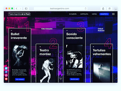 Web | Teatro Argentino branding webdesign