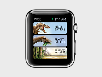World Of Dinosaurs [  Watch App ] app store apple dinosaurs ios iphone trex watch watchkit 
