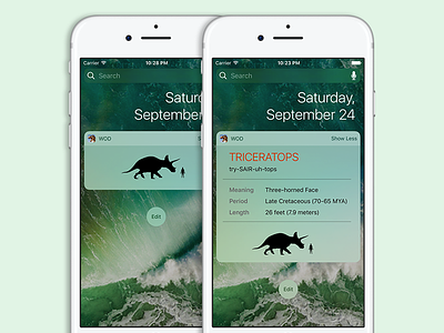 Dinosaurs Widget for iOS 10 dino dinosaur dinosaurs earth ios10 paleontology park jurassic today widget trex widget