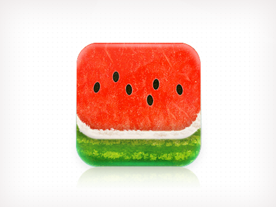 Watermelon apple application fruit icon interface ios iphone ui watermelon