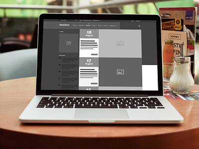 Blog posts alternative layout wireframe