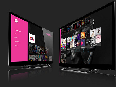 station interactive template android android tv audio design material design multimedia tv ui ui design video