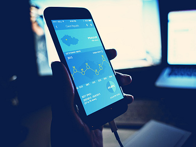 Prague app behance chart dribbble graph information design ios iphone map statistics stats ui