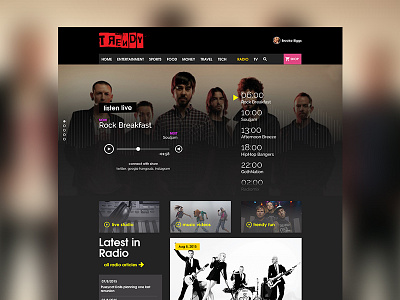 Radio Page audio interface media radio ui user inteface ux web web design