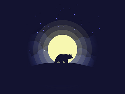 Bear in the moonlight