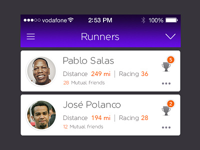 Iphone Ui - ios 7 - Runners