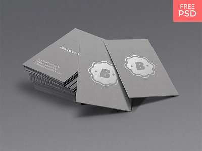Silver Business Card Mockup business card cards