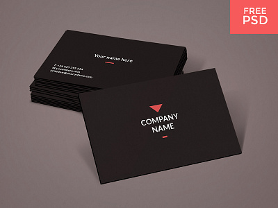 Dark business card mock-up business card dark mock up