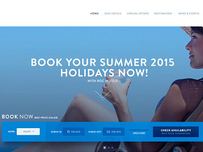 Homepage Beach Hotel beach blue booking engine homepage hotel summer
