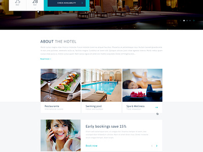 Flow Template ( Hotel homepage) by José Polanco on Dribbble