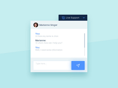 Ui / Live Support chat live support ui widget