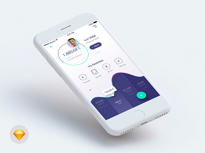Banking App Concept account atm banking iphone mobile mockup money profile