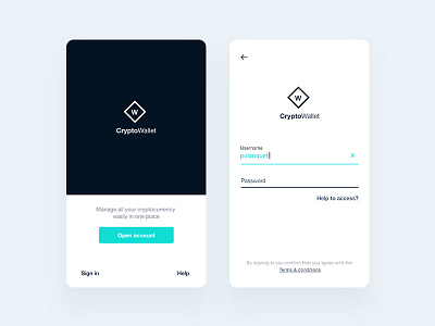 Cryptocurrency Wallet - App app crypto cryptocurrency currency login mobile app wallet