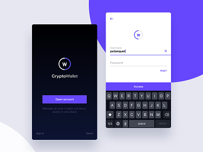 Cryptocurrency app -Concept