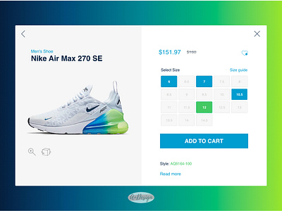 Nike Product Detail Page Design aplusdesign aplusdesign.co daily 012 daily 100 challenge daily ui 012 daily ui challange dailyui design ecommerce nike nike air nike air max product detail product detail page ui ui design challenge ui designer ui designers