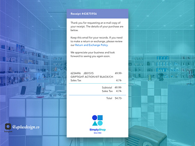 Email Receipt UI Design - Daily UI 017