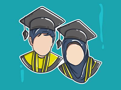 couple graduation frame art couple design flat flat design graduation graphic design illustration illustrator vector