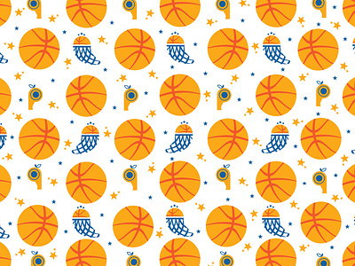 Basket Ball Pattern art basketball design illustration pattern pattern art pattern design pattern library star whistle