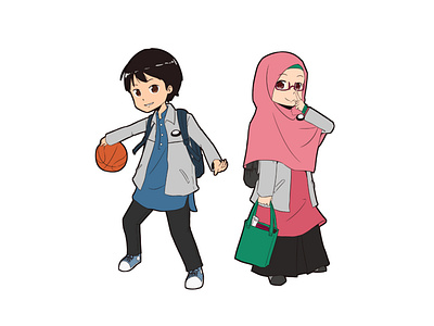 "Syahid and Syahida" Mascot Design