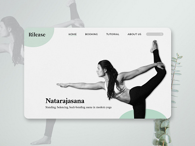 Rilease - Yoga training services design ui web