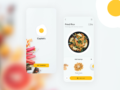 Fried Egg Food App Design
