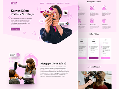 Salon Website Company Profile adobe adobexd design figmadesign inspiration mockup ui uid uidesign ux