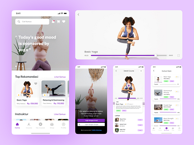 Hobby-Kuy Yoga App adobexd design figmadesign health app healthy hobby inspiration mockup ui uidesign uiux uiuxdesign ux yoga
