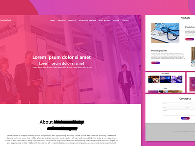 Simple UI Web Single Page adobexd inspiration mockup website website design