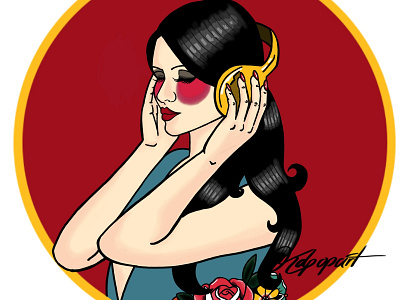 Popmusic design digitalart illustration pop art portait tattoo art